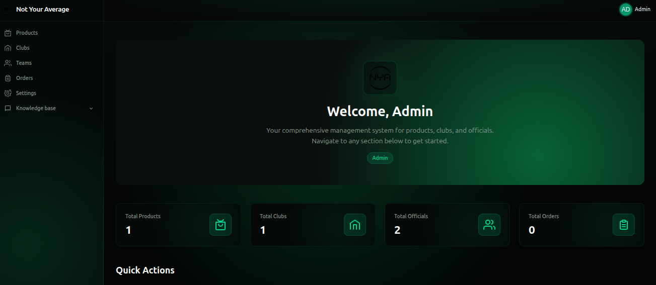 NYA Wholesale Portal dashboard preview